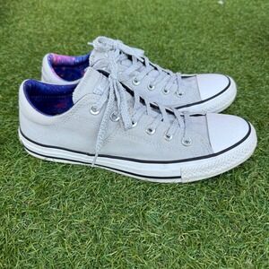 Converse All Star‎ Low Top Gray Canvas Sneakers Galaxy Print Womens Size 8